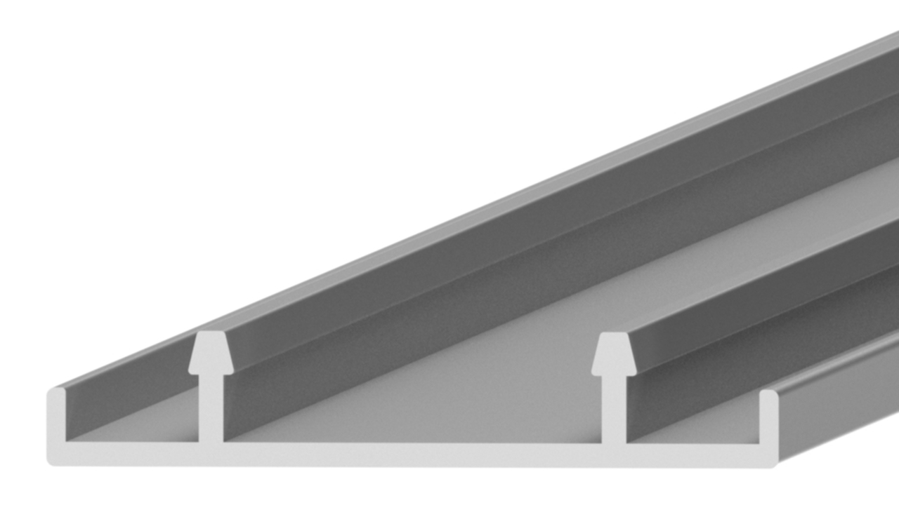 Профиль кромка дверного полотна, алюминий, L=6100 мм, серебро