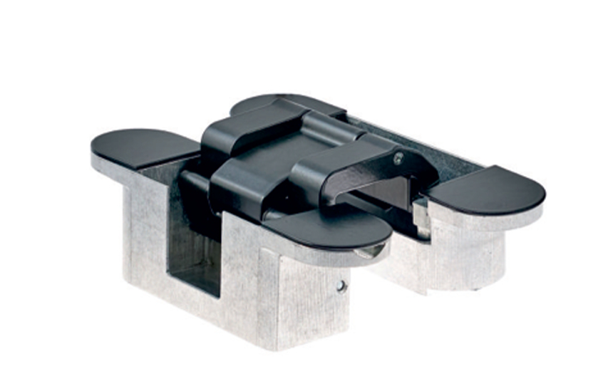 Петля дверная скрытая универсальная, 3D, 120х29 мм, 60 кг, черный, с 4 пласт. колпачками. Рис. 2