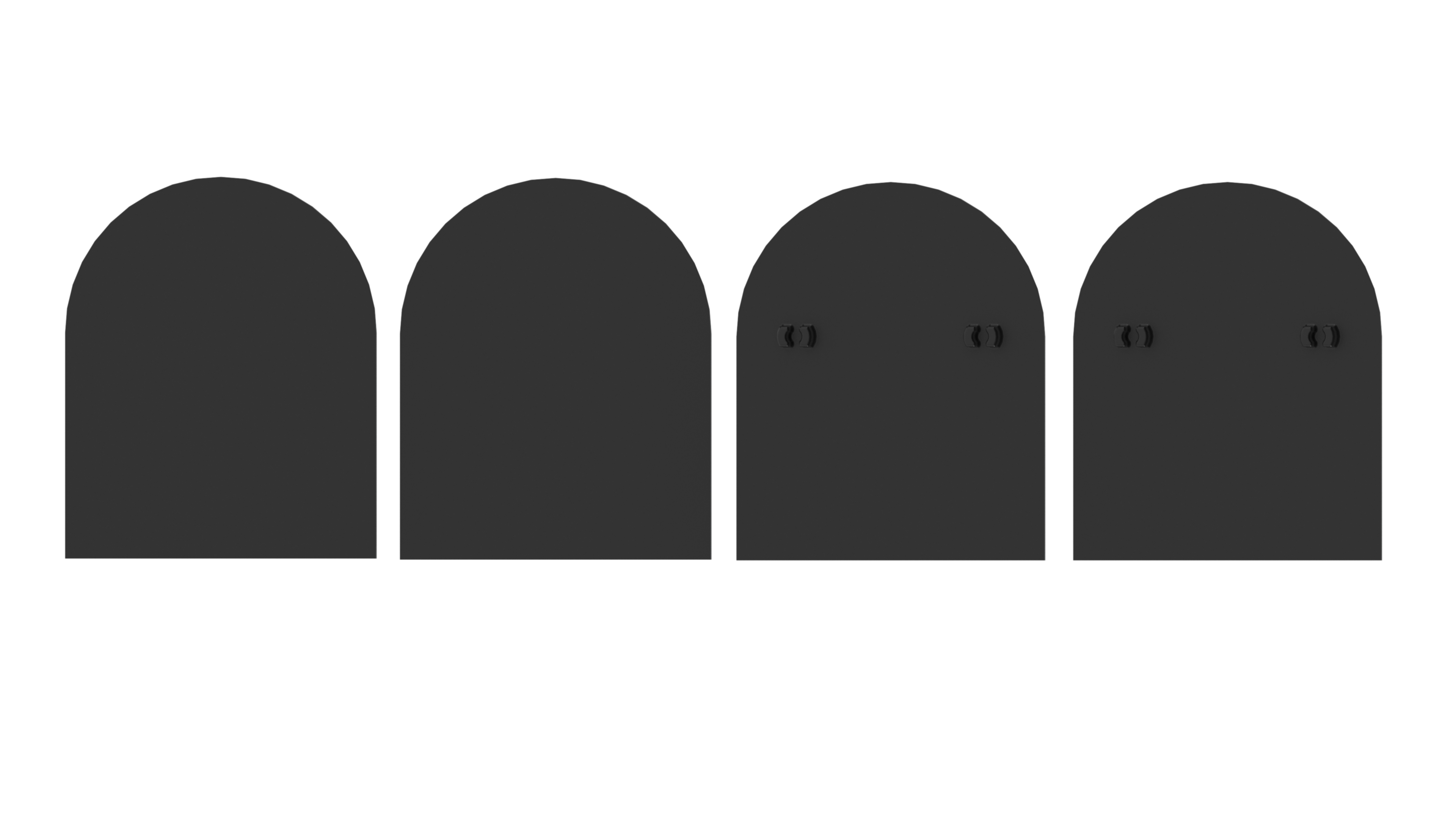 Комплект из 4 шт декоративных накладок ELEMENTIS для скрытых петель ELM5000,пластик, черный матовый. Рис. 1