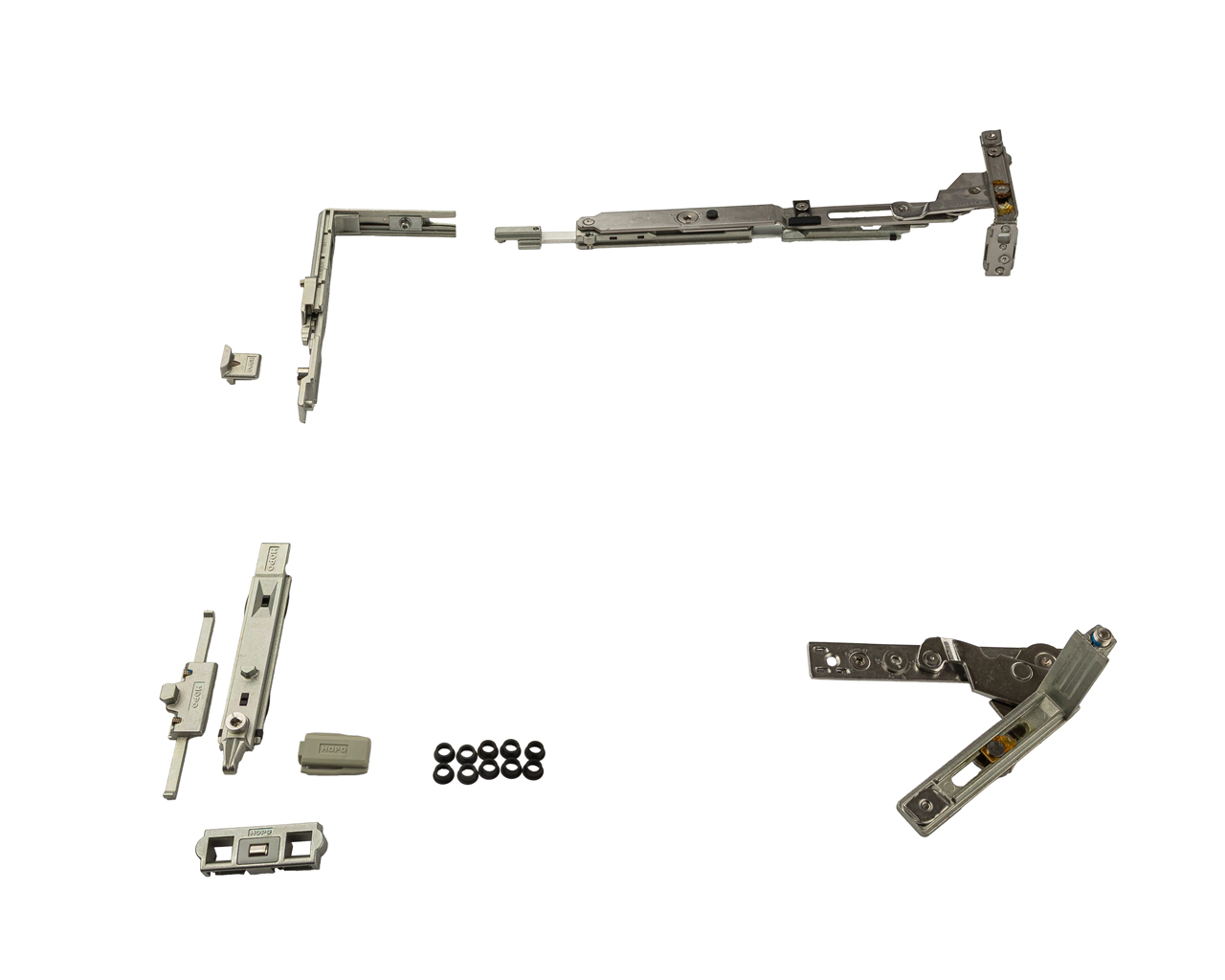 Комплект поворотно-откидной (скрытые петли + запорные элементы), 90°, 370-510 мм, V.01, правый, 80 кг. Рис. 3