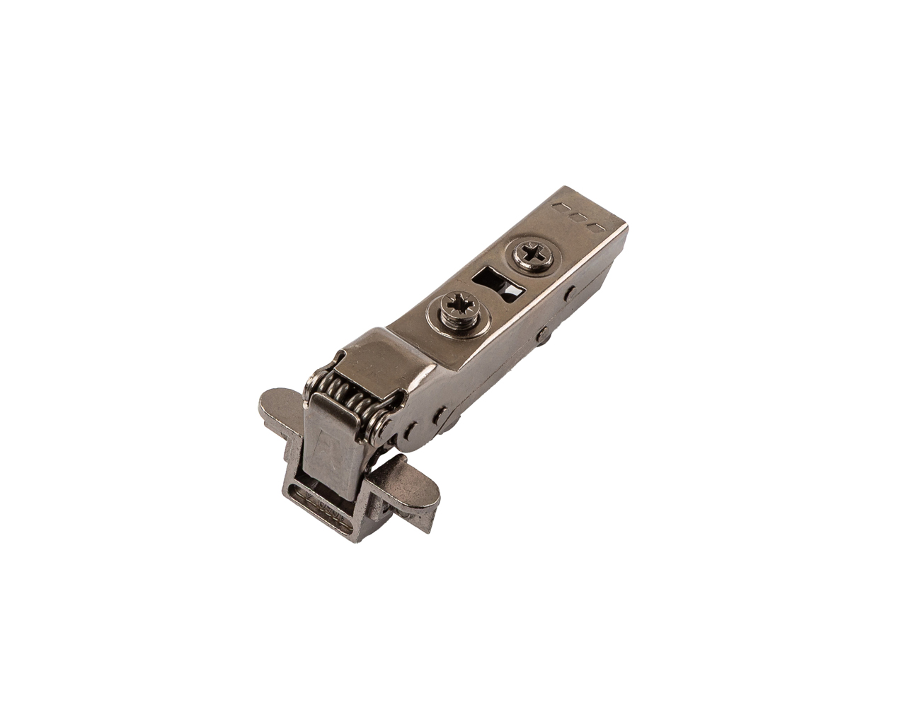 Петля для смежных дверей с фасадом из алюминиевой рамки Alphalux Titan Clip-On, c доводчиком, угол открывания 100°, титан. Рис. 2