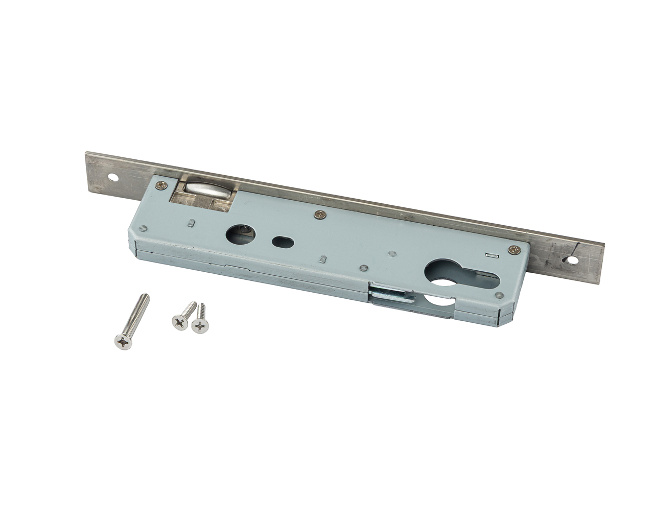 Замок  с роликом 930a 92/30/8 F=24 прям, мат. нерж. ст. +отв.пл.. Рис. 2