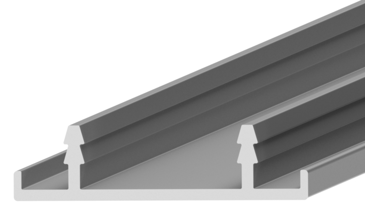 Профиль кромка дверного полотна, алюминий, L=6100 мм, серебро.