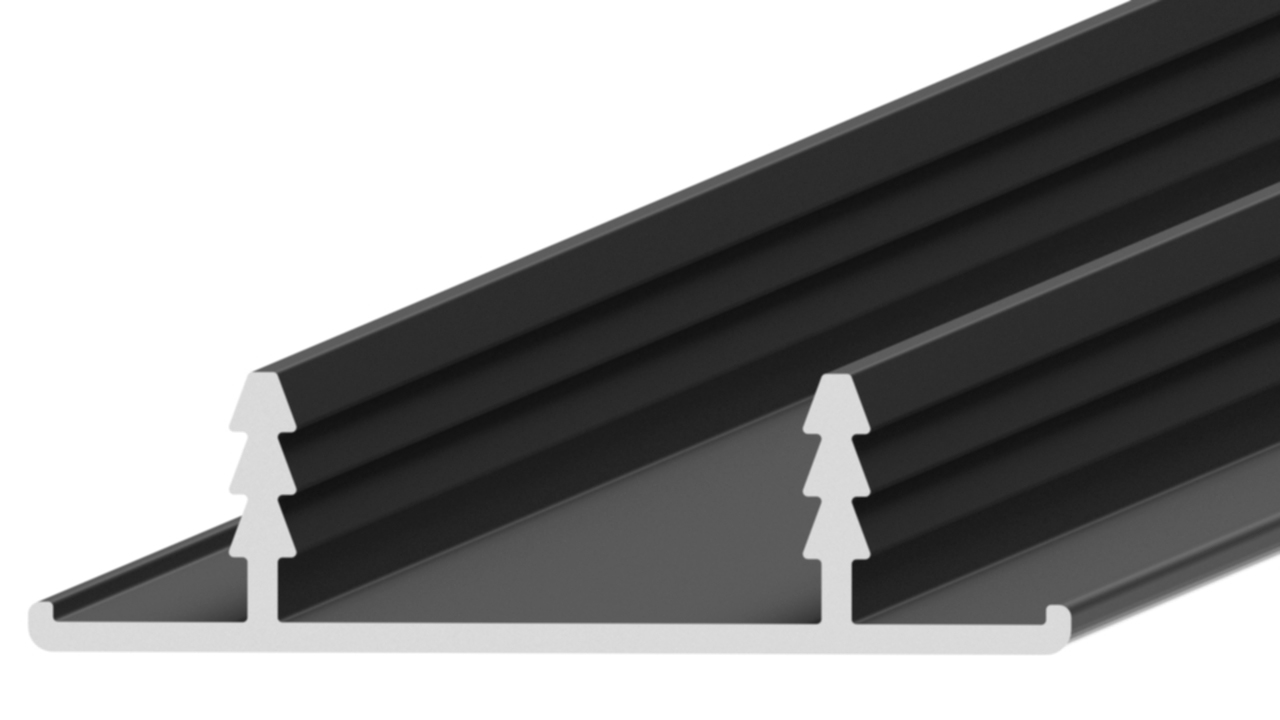 Профиль кромка дверного полотна, алюминий, L=6100 мм, черный. Рис. 1 Профиль кромка дверного полотна, алюминий, L=6100 мм, черный. Рис. 1