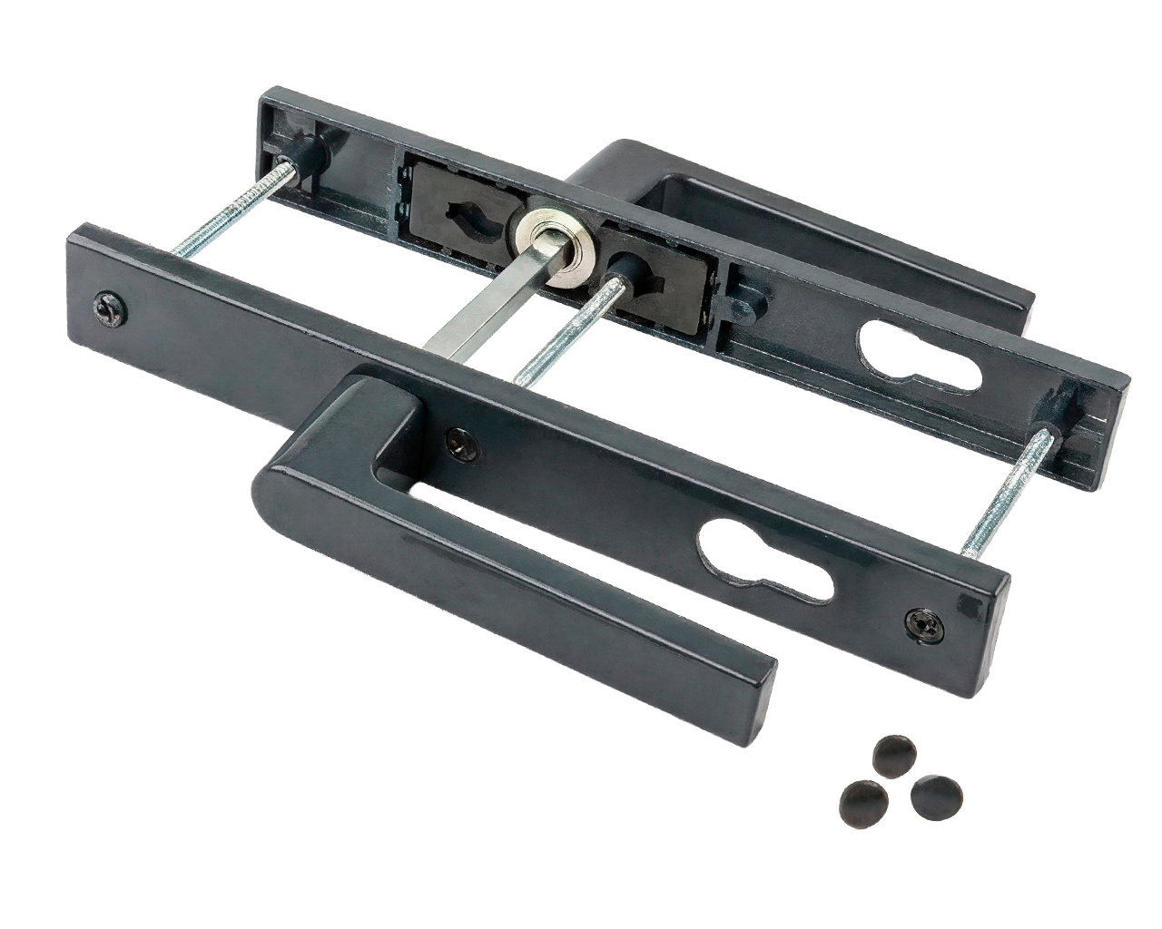 Гарнитур нажимной подпружиненный 32/92 (3 винта), антрацит RAL7016. Рис. 2