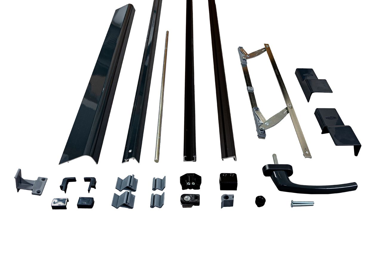 Комплект направляющих+ручка PTS-160 кг, 2000мм, черный - ШСФ 600-900. Рис. 2