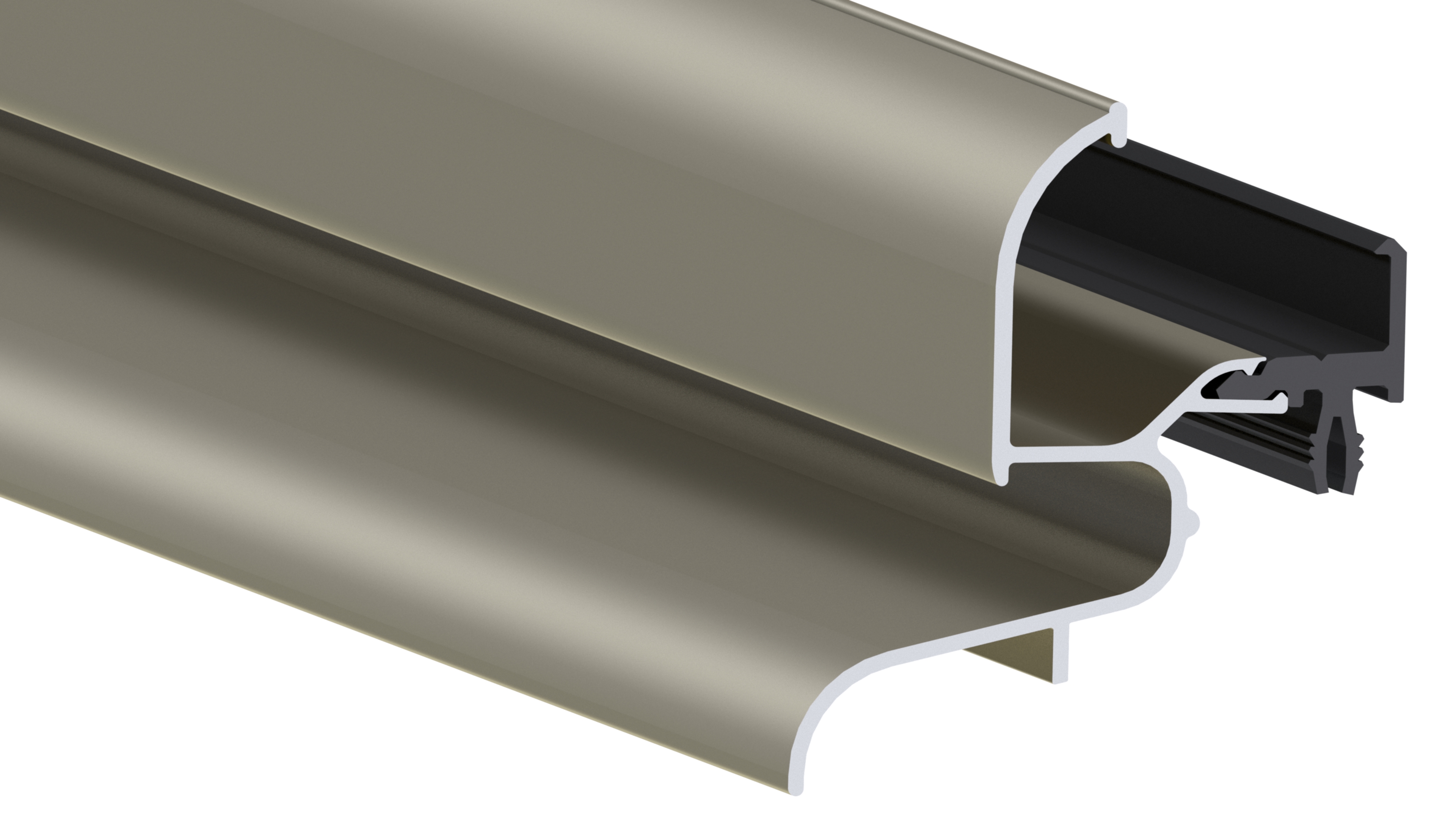 Профиль водоотводный АЛЮСТАРТ, с термовставкой, алюминий, бронза. Рис. 1