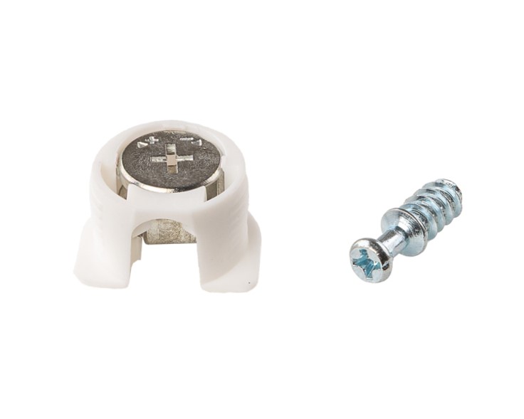 Стяжка-полкодерж. д/плиты 16 мм, +дюбель L=11 мм FIRMAX, белая. Рис. 2