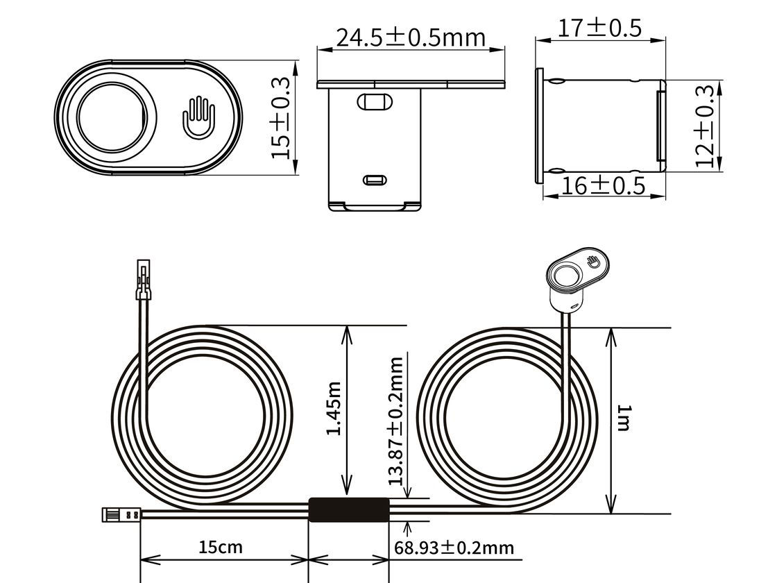 Выключатель инфракрасный на взмах руки, 12/24V, 3А, 36/72W.. Рис. 2