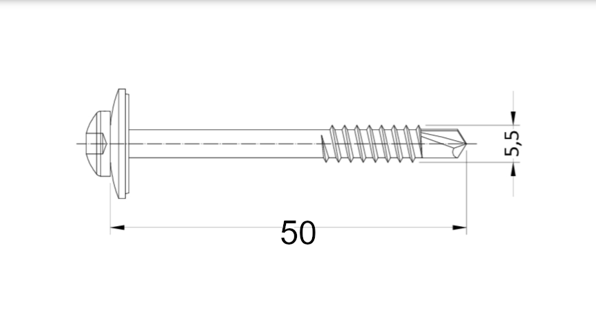 Винт A2 5,5 x 80 мм. Рис. 1 Винт A2 5,5 x 80 мм. Рис. 1