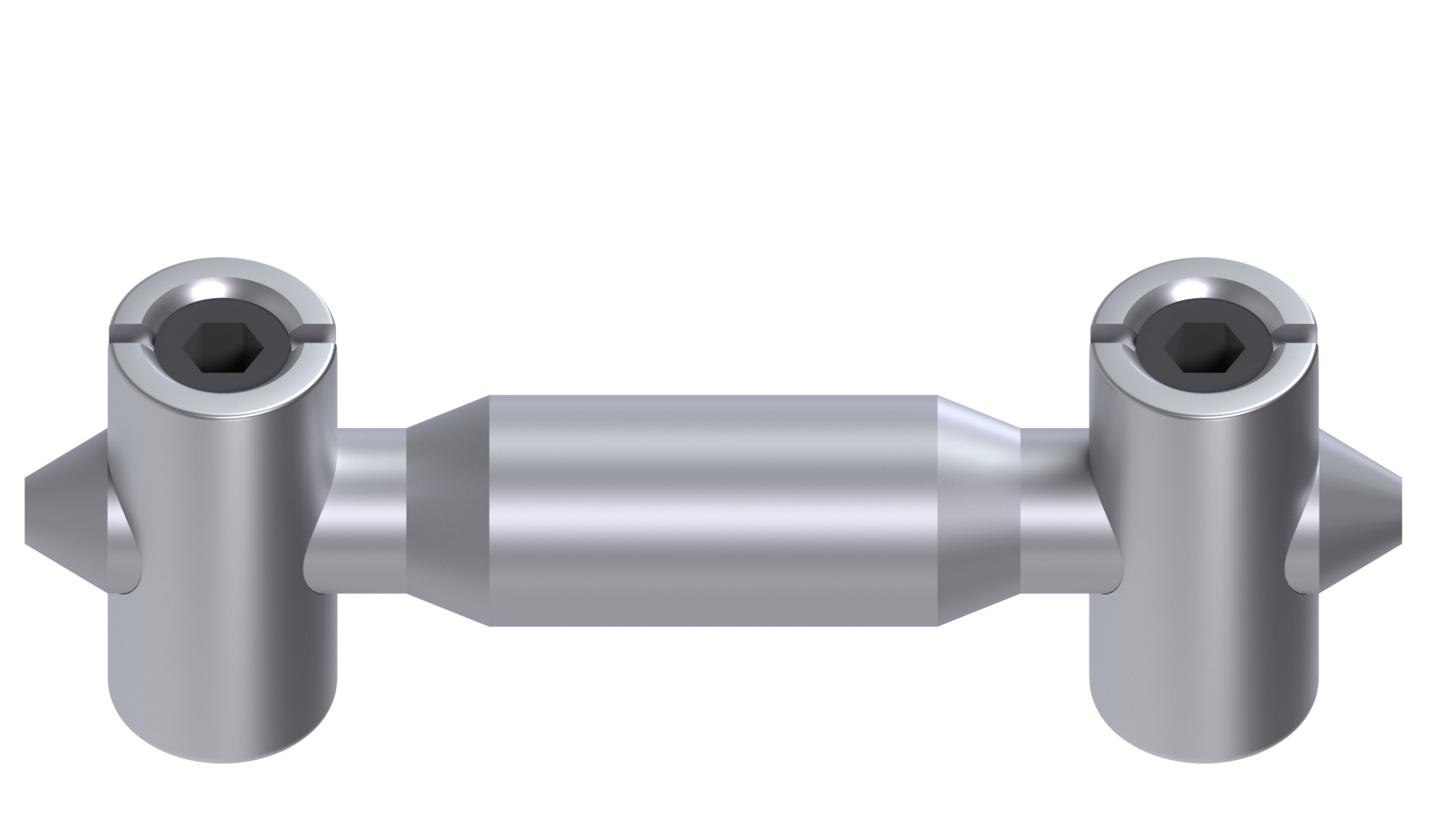 Стяжка дверная, из 3 частей (1 гильза+2 бочонка с винтами), угловая, сталь, оцинкованный. Рис. 1