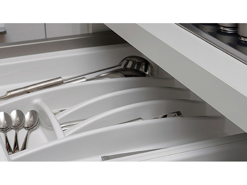 Лоток для столовых приборов Firmax, база 300-350 мм, H=45 мм, серый. Рис. 3